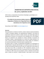 GT08: Cultura y Envejecimiento. El Qué-Hacer Antropológico y Gerontológico en El Abordaje de Las Trayectorias Vitales