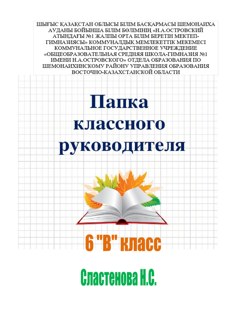 титульник на папку | PDF