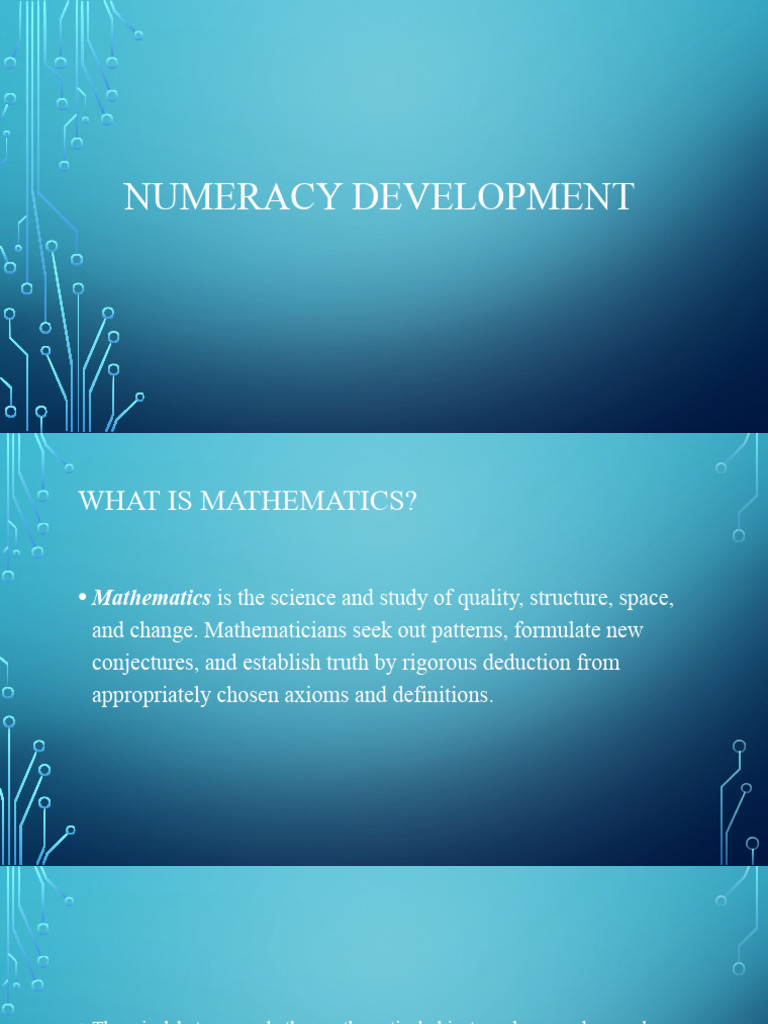 Stages of Early Numeracy Development | PDF | Mathematics | Mathematician