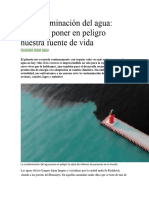 La Contaminación Del Agua