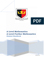 A Level Mathematics Student Handbook