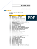 Listado de Medicamentos - Serv. Fcia - P.M. San Antonio