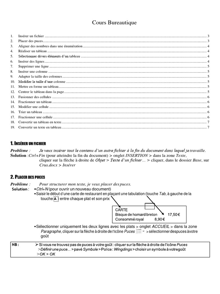 Cours Informatique Bureautique PDF