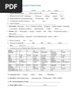 Pawe General Hospital Emergency and ETAT Triage Format