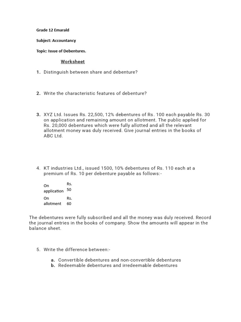 Worksheet IOD | PDF