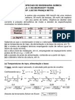 11 AULA TEAMS - Método FUGK para Destilação Multicomponente