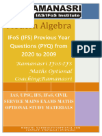 Indian Forest Service (IFoS-IFS) Mains Exam Maths Optional Modern Algebra Previous Year Questions (PYQs) From 2020 To 2009
