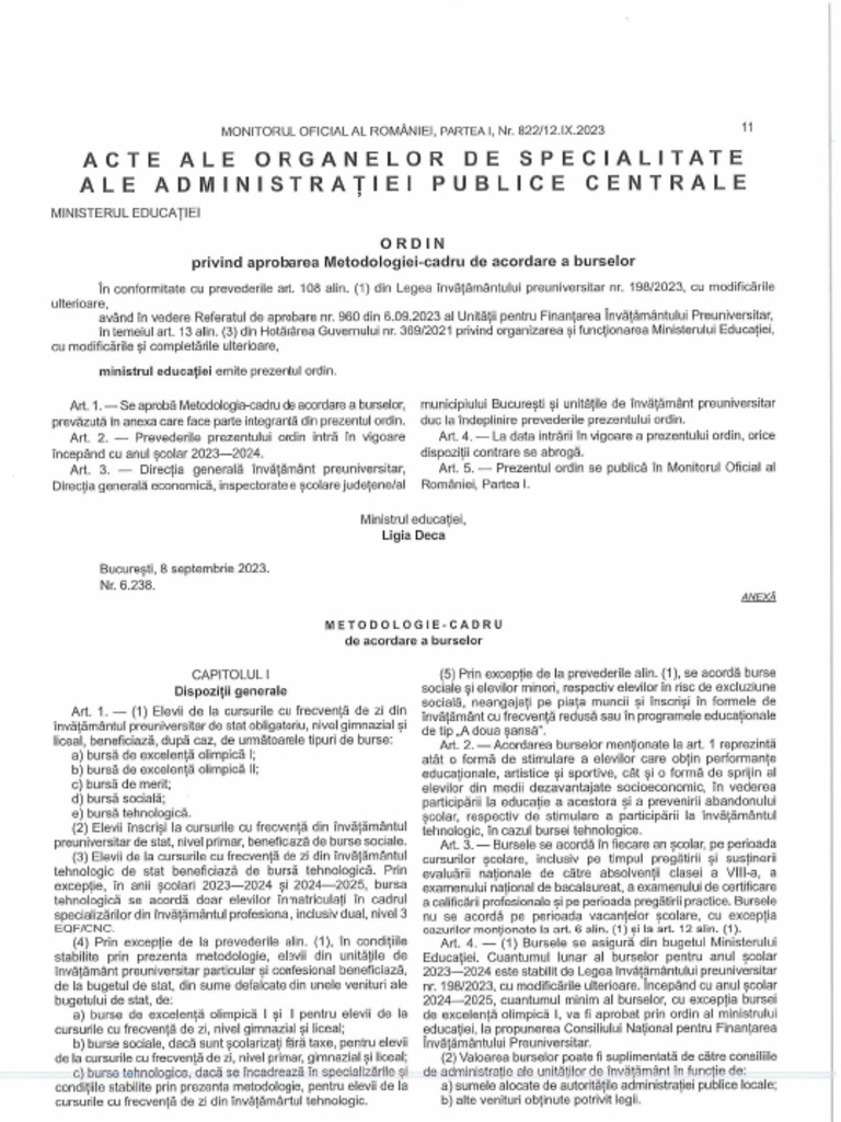 Ome nr 6238 2023 burse pdf