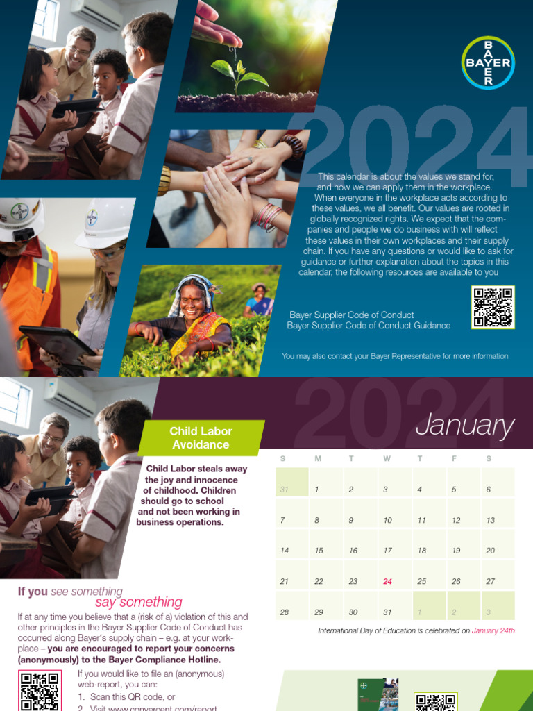 Human Rights Calendar 2024 PDF Occupational Safety And Health