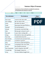 Sentence Object Pronouns