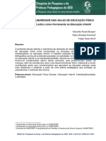 A Interdisciplinaridade Nas Aulas de Educação Física ESCOLAR: O Lúdico Como Ferramenta Na Educação Infantil