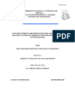 Universidad Nacional Autónoma de México Facultad de Filosofía Y Letras Colegio de Geografía