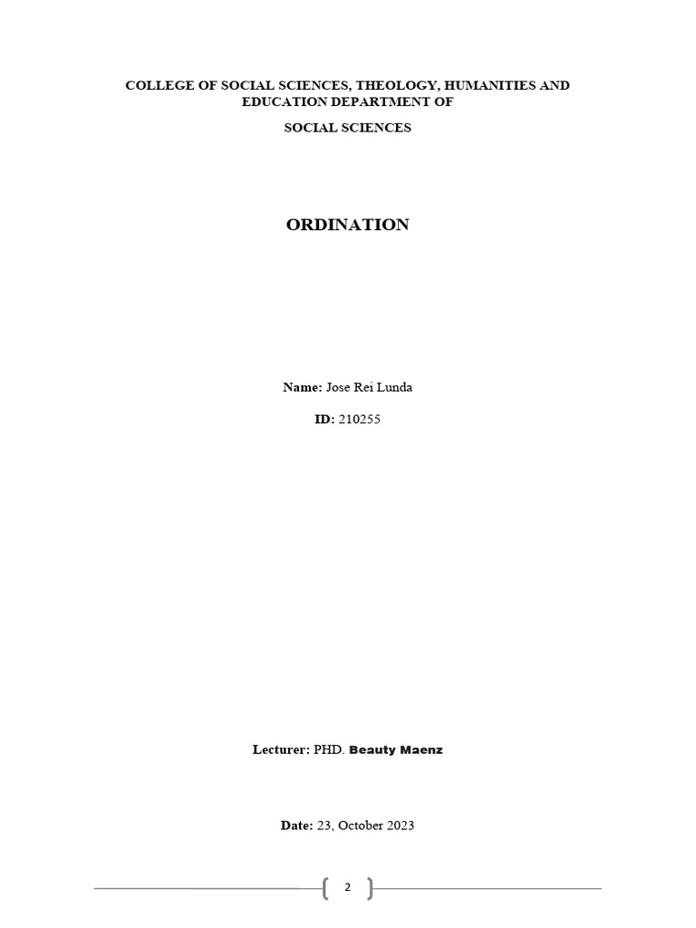 Understanding the Ordination Process | PDF | Christian Church | Sacraments