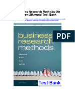 Business Research Methods 9th Edition Zikmund Test Bank