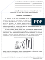 Atividade de Português Acessibilidade Interpretação de Texto 9º Ano Com Respostas