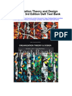 Organization Theory and Design Canadian 3rd Edition Daft Test Bank