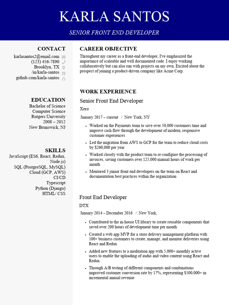 Official Resume Template PDF - 1702806020