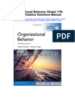 Organizational Behavior Global 17th Edition Robbins Solutions Manual