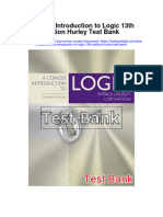 Concise Introduction To Logic 13th Edition Hurley Test Bank