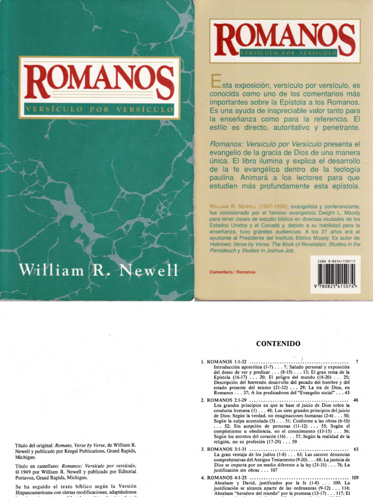 Comentario Exegético Romanos Versículo Por Versículo William R Nevell | PDF