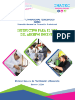 Instructivo Archivo Docente. - 2020