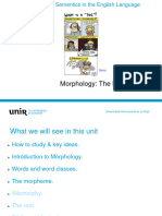 Morphology The Morpheme I