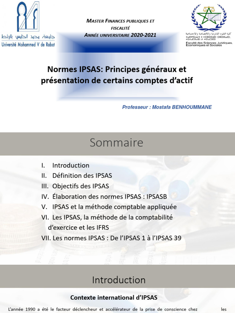 Normes IPSAS : Principes et Présentation | PDF | Économie | Services ...