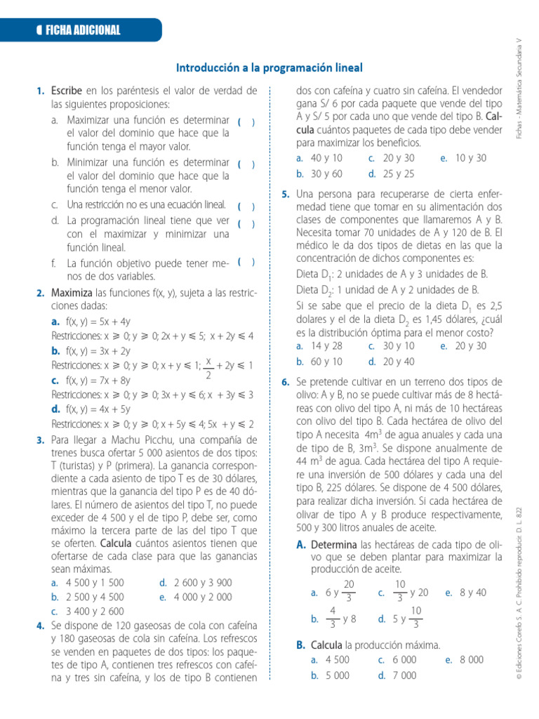 Introducción a la Programación Lineal | PDF | Programación lineal ...