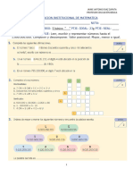 EVALUACION SUMATIVA DE MATEMATICA 5 BASICO numeros hasta el 100.000.000 y valor posicional. modificada