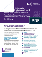 Level 6 Diploma Occupational Safety Health Leadership Management Factsheet