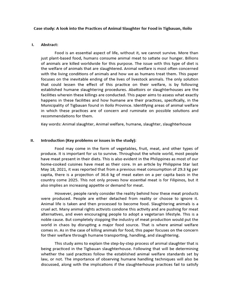 Case Study of Slaughterhouse in Iloilo PDF