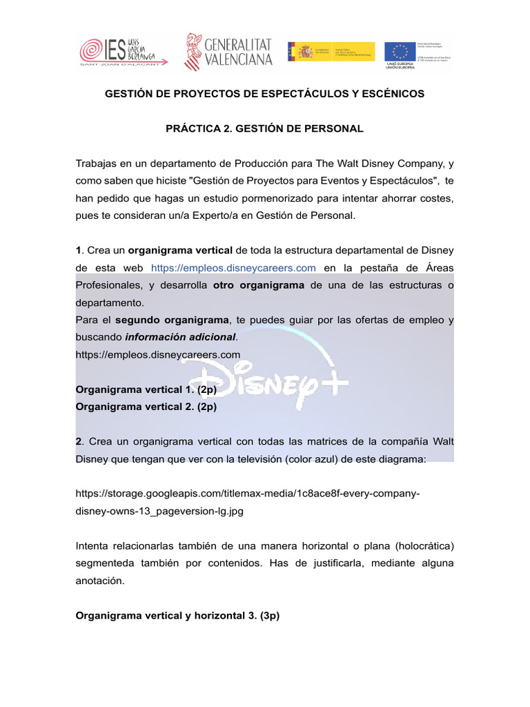 Práctica 2 Pgee | PDF | Walt Disney