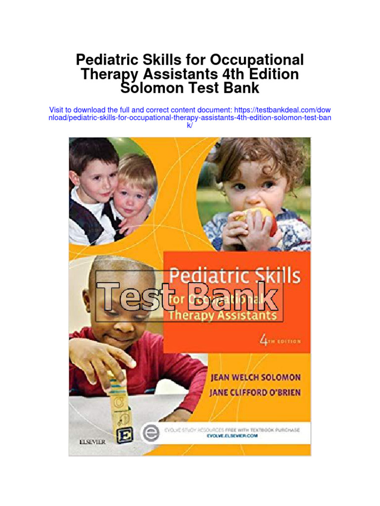 Pediatric Skills For Occupational Therapy Assistants 4th Edition
