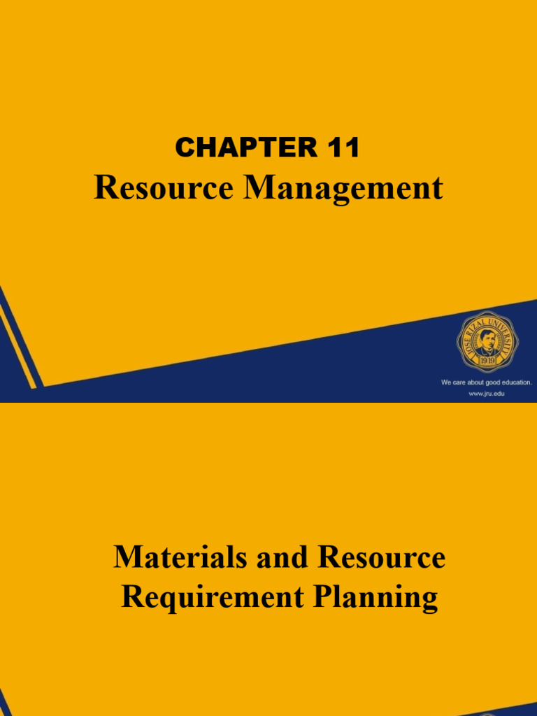 Chapter 11 Resource Management | PDF