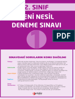 2.sınıf Yeni Nesil Deneme Sınavı - 2022 - Ornek