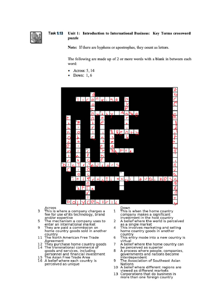 Crossword Bsuiness PDF