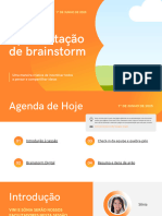 Apresentação de Brainstorm para Aplicativo de Fitness para Pet Gradiente Profissional em Laranja e Amarelo