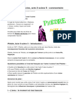 Phèdre. Acte 2 Scène 5 Commentaire