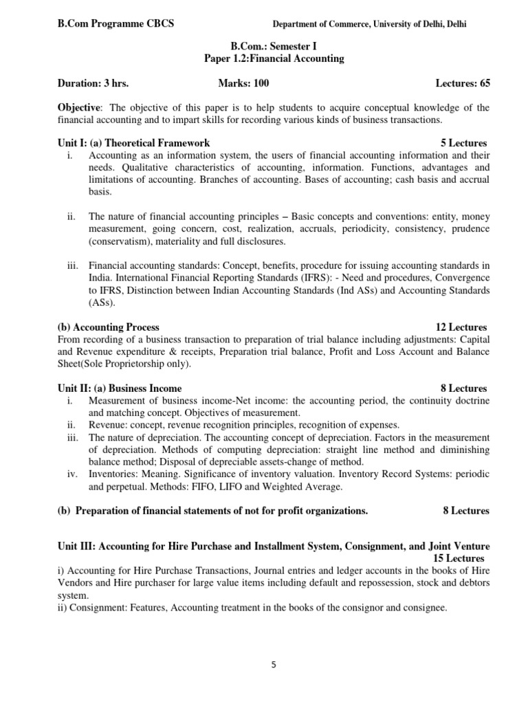 Microsoft Word - B.com Program | PDF