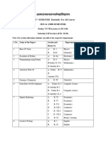 SEC 1st Sem Timetable August-December 2023