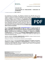 Ejemplo de Aviso de Solicitud de Representatividad