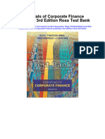 Essentials of Corporate Finance Australian 3rd Edition Ross Test Bank