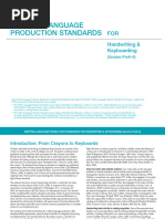 Written Language Production Standards For Handwriting & Keyboarding, PreK-8