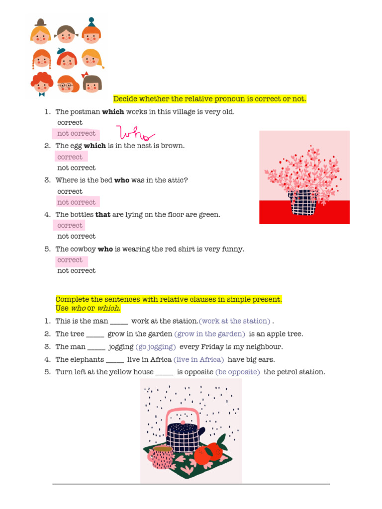 Relative Pronouns - Defining Non Defining Clauses | PDF