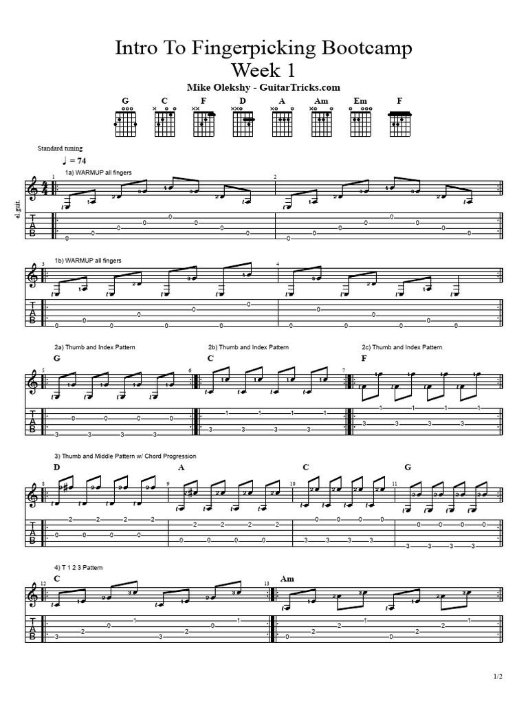 Fingerpicking BOOTCAMP WK 1 TABS1 PDF