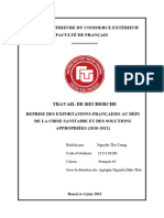 Reprise Des Exportations Françaises Au Défi de La Crise Sanitaire Et Des Solutions Appropriées (2020-2022)