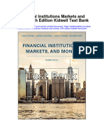 Financial Institutions Markets and Money 12th Edition Kidwell Test Bank