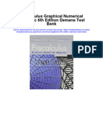 Precalculus Graphical Numerical Algebraic 8th Edition Demana Test Bank