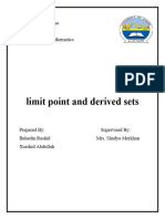 Limit Point and Derived Sets