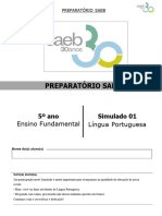 Simulado 01 (SAEB) Português - 5º Ano